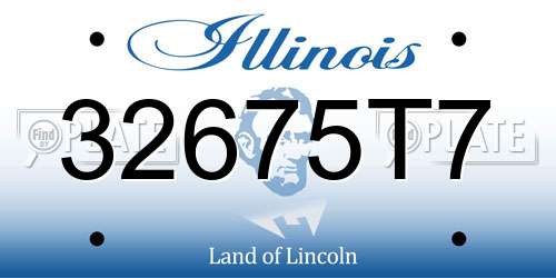 32675T7 Illinois License Plate