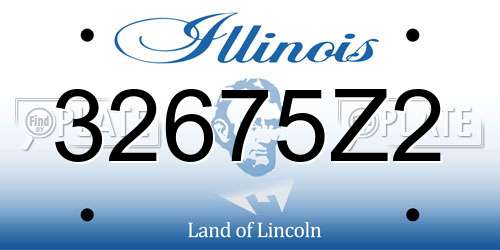 32675Z2 Illinois License Plate