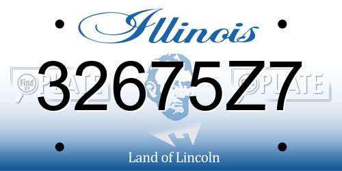 32675Z7 Illinois License Plate