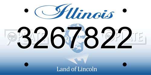 3267822 Illinois License Plate