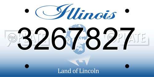 3267827 Illinois License Plate