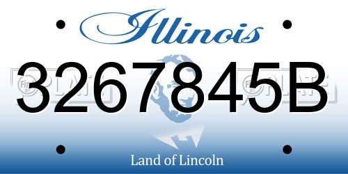 3267845B Illinois License Plate