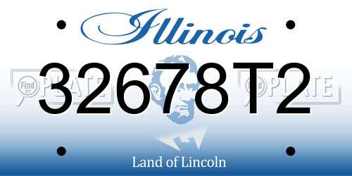32678T2 Illinois License Plate