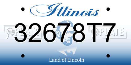 32678T7 Illinois License Plate