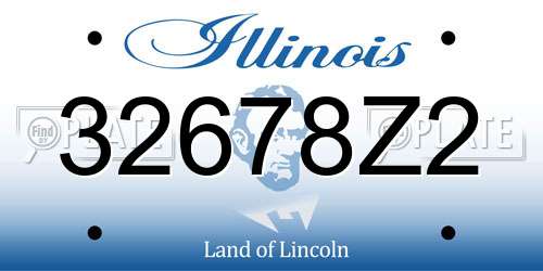 32678Z2 Illinois License Plate