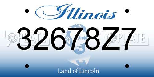 32678Z7 Illinois License Plate