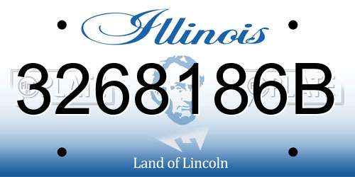 3268186B Illinois License Plate