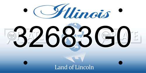 32683G0 Illinois License Plate