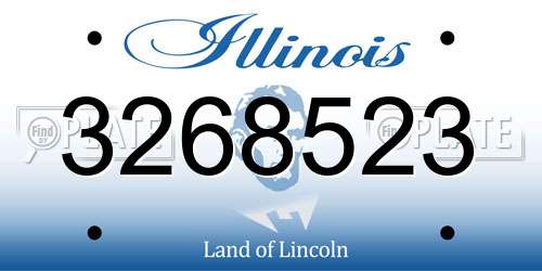 3268523 Illinois License Plate