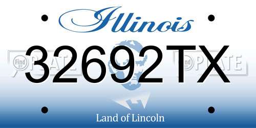 32692TX Illinois License Plate