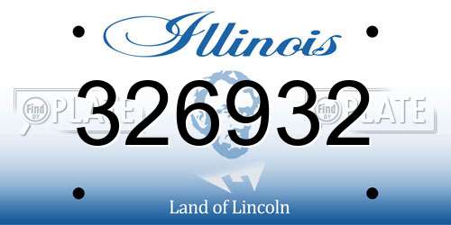 326932 Illinois License Plate