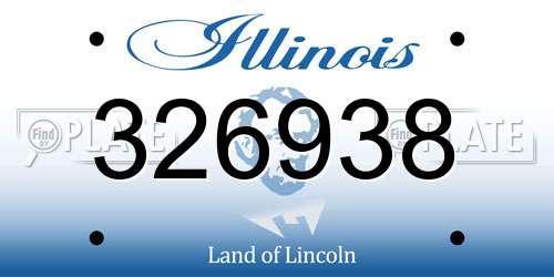 326938 Illinois License Plate