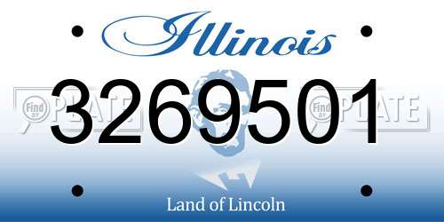 3269501 Illinois License Plate