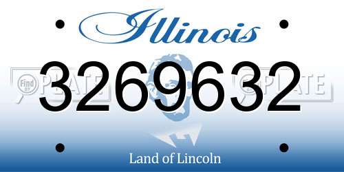 3269632 Illinois License Plate