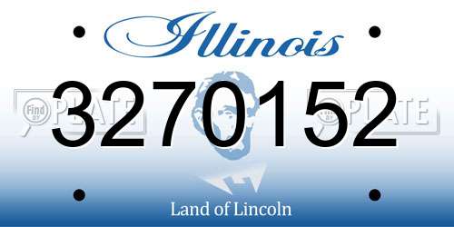 3270152 Illinois License Plate