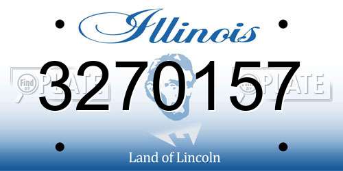 3270157 Illinois License Plate