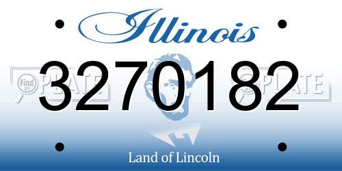 3270182 Illinois License Plate