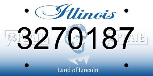 3270187 Illinois License Plate