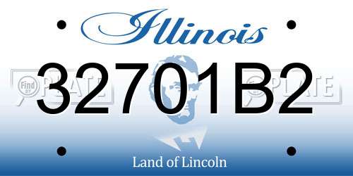 32701B2 Illinois License Plate