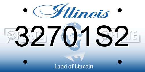 32701S2 Illinois License Plate