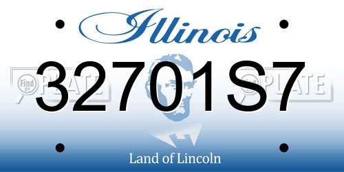 32701S7 Illinois License Plate