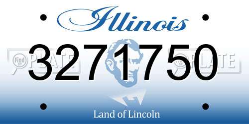 3271750 Illinois License Plate