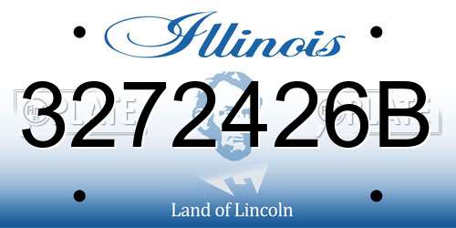 3272426B Illinois License Plate