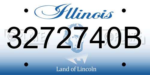 3272740B Illinois License Plate