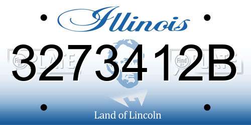 3273412B Illinois License Plate