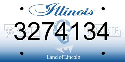 3274134 Illinois License Plate