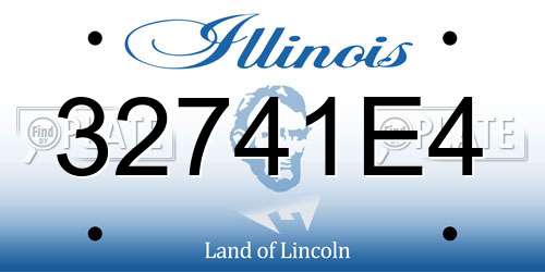 32741E4 Illinois License Plate