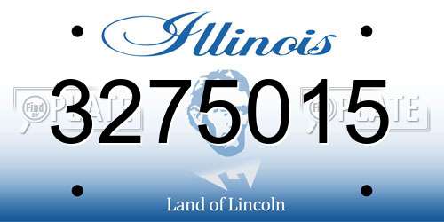 3275015 Illinois License Plate