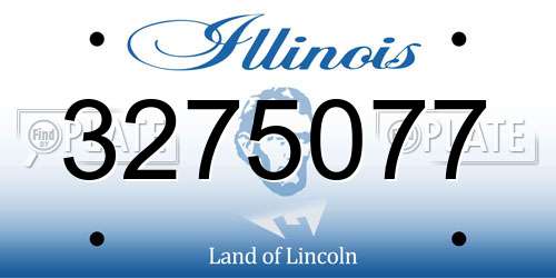3275077 Illinois License Plate