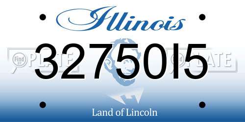 32750I5 Illinois License Plate