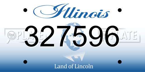 327596 Illinois License Plate