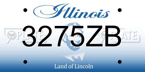 3275ZB Illinois License Plate