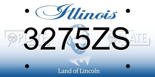 3275ZS Illinois License Plate