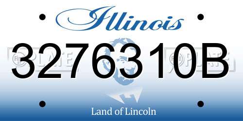 3276310B Illinois License Plate