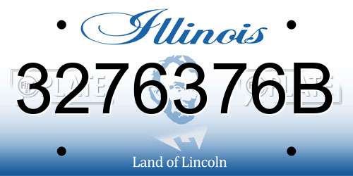3276376B Illinois License Plate