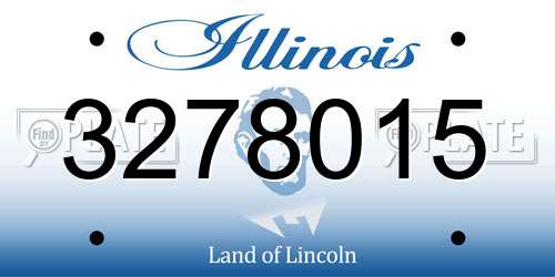 3278015 Illinois License Plate