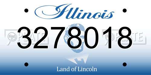 3278018 Illinois License Plate