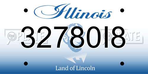 32780I8 Illinois License Plate
