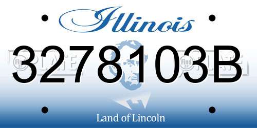 3278103B Illinois License Plate