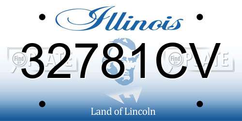 32781CV Illinois License Plate