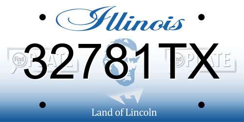32781TX Illinois License Plate
