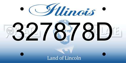 327878D Illinois License Plate