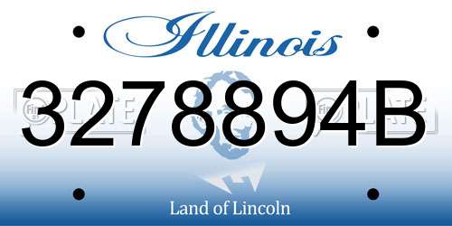 3278894B Illinois License Plate