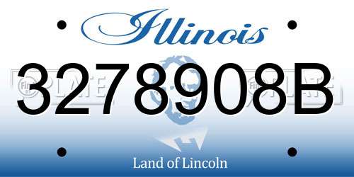3278908B Illinois License Plate
