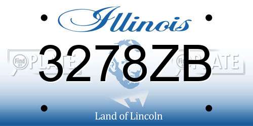 3278ZB Illinois License Plate