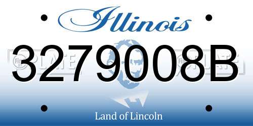 3279008B Illinois License Plate